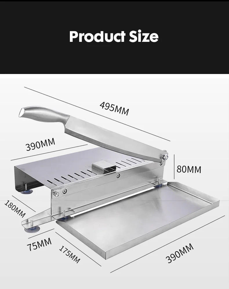 2022 Manual Stainless Steel Food Cutter Slicing Machine Automatic Home Kitchen Frozen Meat Slicer Meat Delivery Nonslip Handle