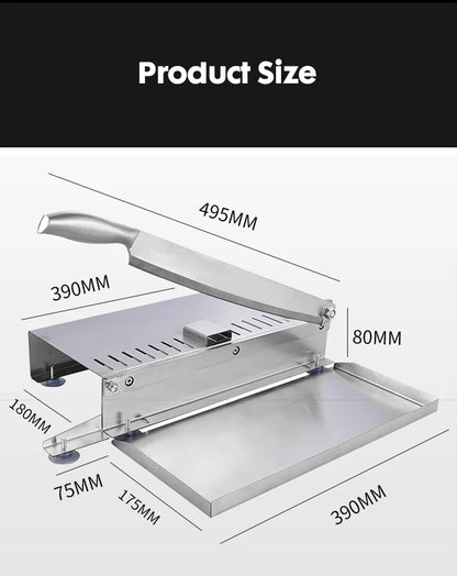 2022 Manual Stainless Steel Food Cutter Slicing Machine Automatic Home Kitchen Frozen Meat Slicer Meat Delivery Nonslip Handle