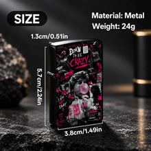 Trendy Street Style Born To Be Crazy Themed Lighter, Distinctive David Blowing Bubbles Art Print, Bold Attitude Statement Decor, Portable For All Daily Scenarios, Unique Niche Cool Gift For Friends, High Vibe Personal Carry A