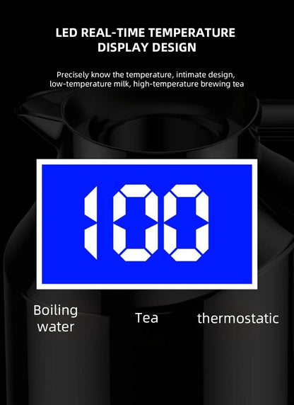 12V 24V Portable Car Hot Kettle 1200mL/1500mL Large Capacity 304 Stainless Steel Thermos Water Bottle Travel For Tea Coffee