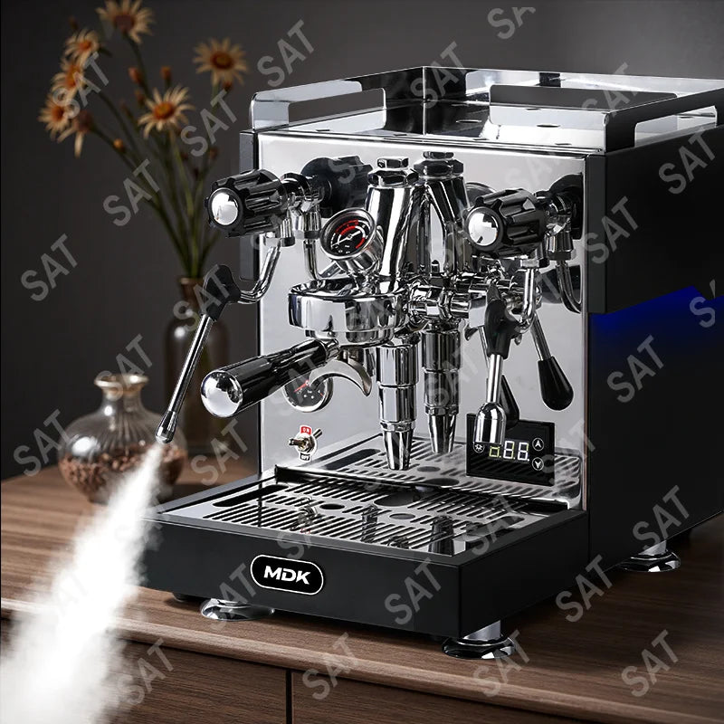 -For MC-10 Commercial Stainless Steel Semi-Automatic Espresso Machine Ambient Light Electric Coffee Maker Household Outdoor RV*
