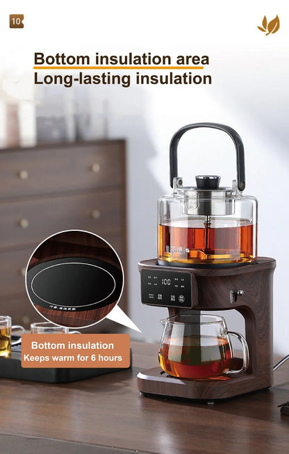 1L Electric Kettle Office Pure Titanium Steam Tea Kettle Home Keep Warm Floral Tea Kettle Auto Water Supply Electric Tea Kettle