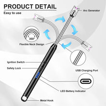 Home Kitchen Gas Stove Candles Outdoor BBQ Igniter, Rechargeable USB Windproof Lighter Smoking Accessories, Lighters Smoking