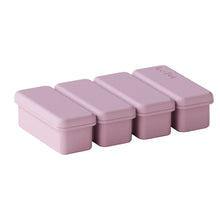 4 Grids Silicone Ice Cubes Trays With Lid Homemade Popsicle Mould Food Freezing Container for Freezer Molds for Soups and Sauces