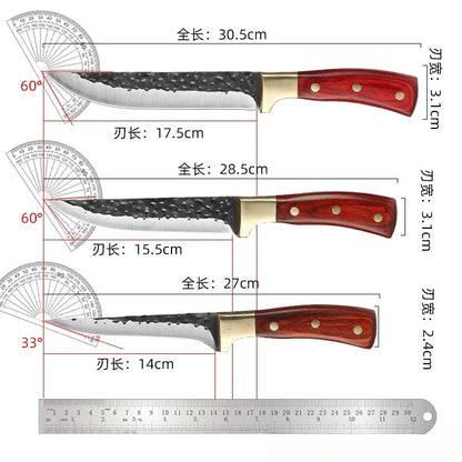 Forged Boning Knife Original Design block chef cooking 3 pieces stainless steel kitchen knives kitchen knife set for kitchen