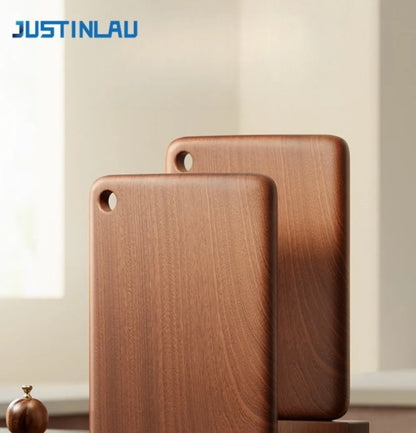 JUSTINLAU 4 Sizes Square Wood Cutting Board Ebony Household Antibacterial and Mildew Proof Fruit Meat Vegetables Chopping Board