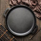 Multi-Function Cast Iron Griddle Skillet - Non-Stick Pan For Pizza, BBQ, Pancakes - Compatible with All Stovetops