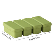 4 Grids Silicone Ice Cubes Trays With Lid Homemade Popsicle Mould Food Freezing Container for Freezer Molds for Soups and Sauces