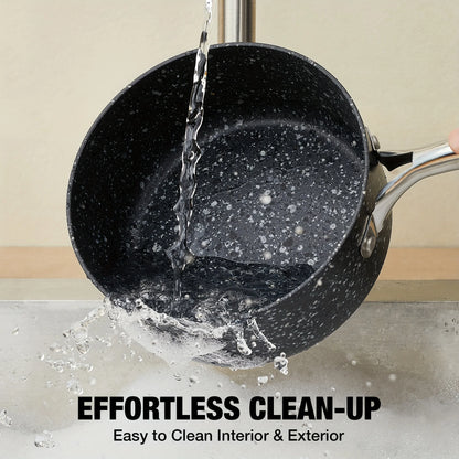 1PCS Saucepan with Lid, Ultra Nonstick Sauce Pan with Lid, 1qt Small Pot, Granite Nonstick Saucepan 1 quart