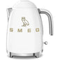 x OVO 1.7L Electric Kettle, OVO Collection Kettle, 50's Retro Style 7-Cup Electric Tea Kettle (White)