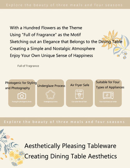 Dishes set modern dinner dish set ceramic luxury serving table set chinese travel kit noble modern classic bowl set