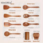 4/7/9PCS Wooden Spoons For Cooking Wooden Utensils For Cooking With Utensils Holder Teak Wooden Kitchen Utensils Set