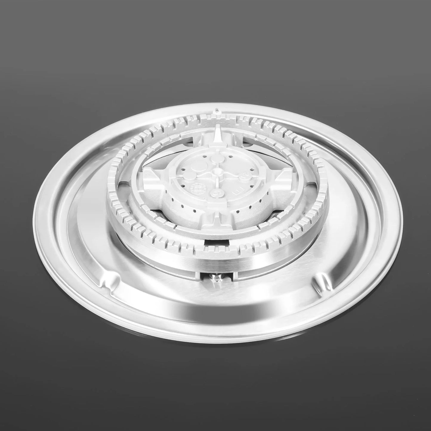 5 Burner Built-in Gas Cooktop Glass Top 3KW Dual Ring High Power Energy Saving 63% Efficiency LPG Natural Gas Stove