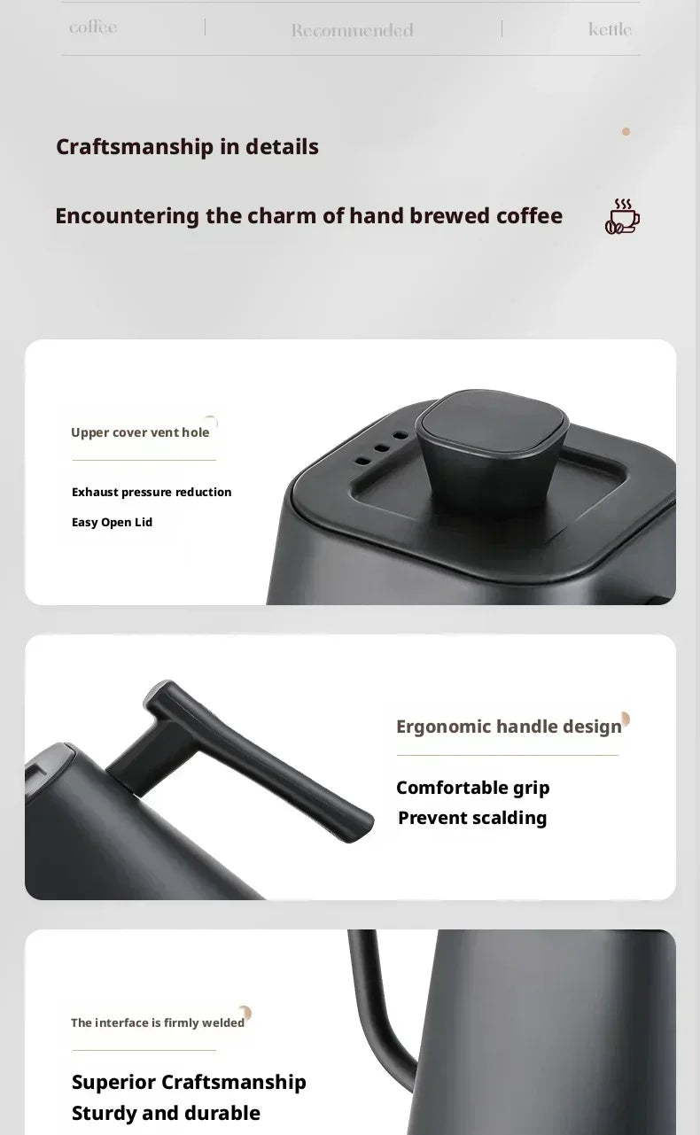900ML Electric Gooseneck Kettle Constant Temperature Rapid Heating Hand Brew Coffee Pot Gooseneck Kettle Tea Kettle 110V/220V