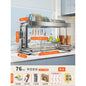 304 Stainless Steel Sink Storage Rack 2 Layers Kitchen Shelf Multifunctional Bowl Dish Drain Basket Space Saving Organize Shelf