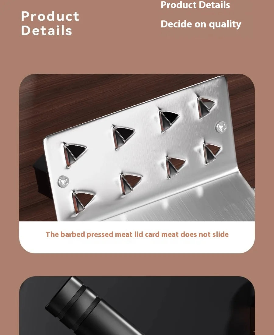GIANXI Mutton Roll Slicer Machine Stainless Steel Meat Slicer Beef Thin Slice Frozen Meat Household Barbecue Hot Pot Cooking