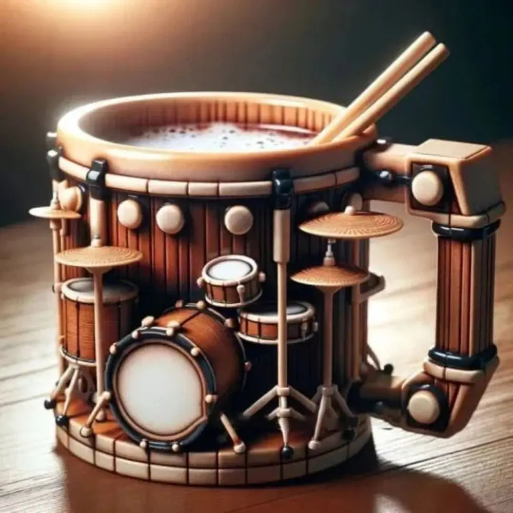 Resin Musical Instrument Coffee Mug Guitar Pattern Durable Coffee Cup Handcrafted Guitar Shaped Coffee Cup for Home Kitchen