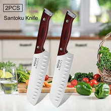 WXCOO 1-5pcs Professional Kitchen Knife Set Ultra Sharp Chef's Knife Meat Cleaver Fruit Slicing Stainless Steel Cutting Board