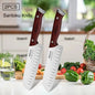 WXCOO 1-5pcs Professional Kitchen Knife Set Ultra Sharp Chef's Knife Meat Cleaver Fruit Slicing Stainless Steel Cutting Board