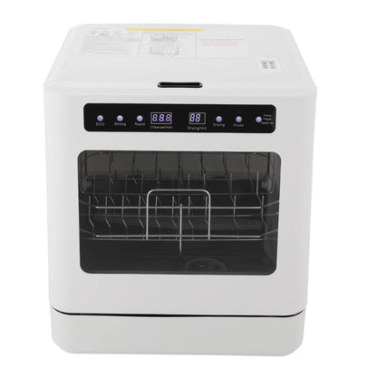 Portable Mini Countertop Dishwasher 39*43*46cm/15.35*16.92*18.11in- US Standard Household Energy-Saving Efficient with LED Display Bowl Rack Chopsticks Rack