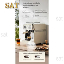 oo-Household Coffee Machine with Grinding Function Semi-automatic Electric Espresso Machine for Latte & Cappuccino