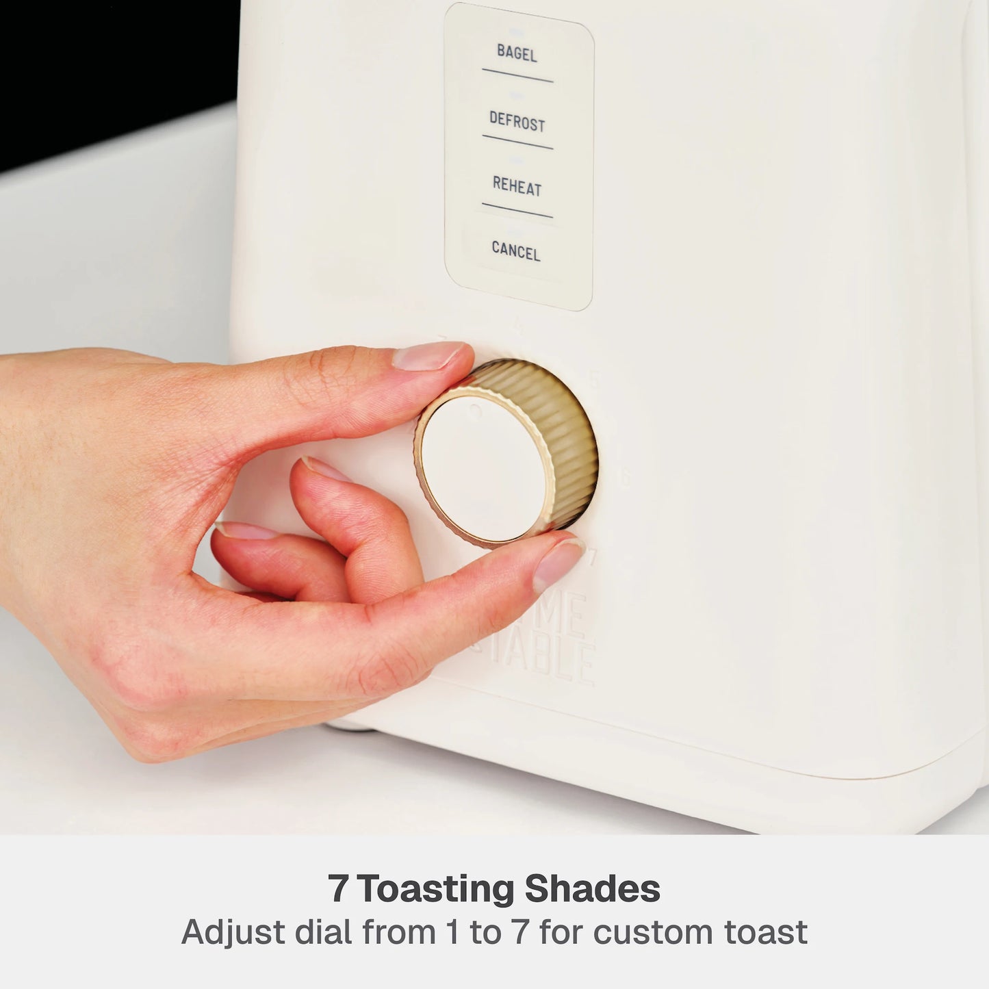 Thyme & Table 2-Slice Toaster, Extra-Wide Slots with Removable Crumb Tray, Sand White