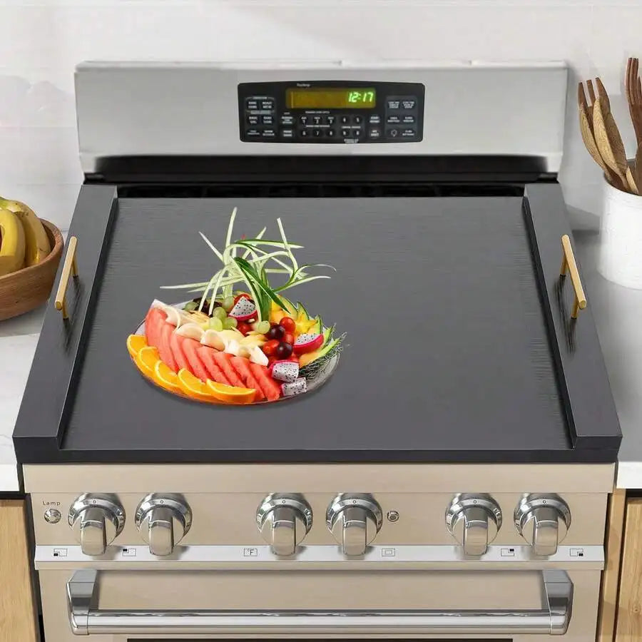 Noodle Board Stove Cover With Handles, Noodle Board Wood Stovetop Cover, RV Stove Cover, Multiple Stove Top Cover Board For Elec