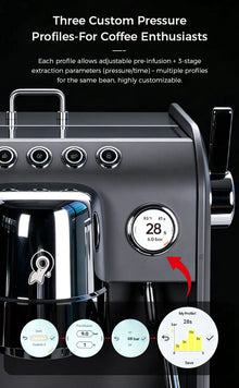 CAFOVO G3148E Commercial Espresso Machine Dual Boiler Rotary Pump TFT Pressure Profiling 9Bar PID Coffee Machine Café Barista