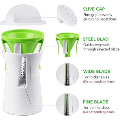 New Vegetable Spiral Shredder Spaghetti Machine Spiral Funnel Shredder Vegetable Grater