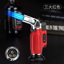 Metal Windproof Turbo Gas Lighters Welding Torch Kitchen Cooking Adjustable Flame Powerful Spray Gun Cigar Lighter For Men Gifts