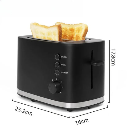110V/220V Electric Toaster Automatic Bread Baking Machine Stainless steel Household Breakfast Toast Oven Sandwich Grill 2 Slice