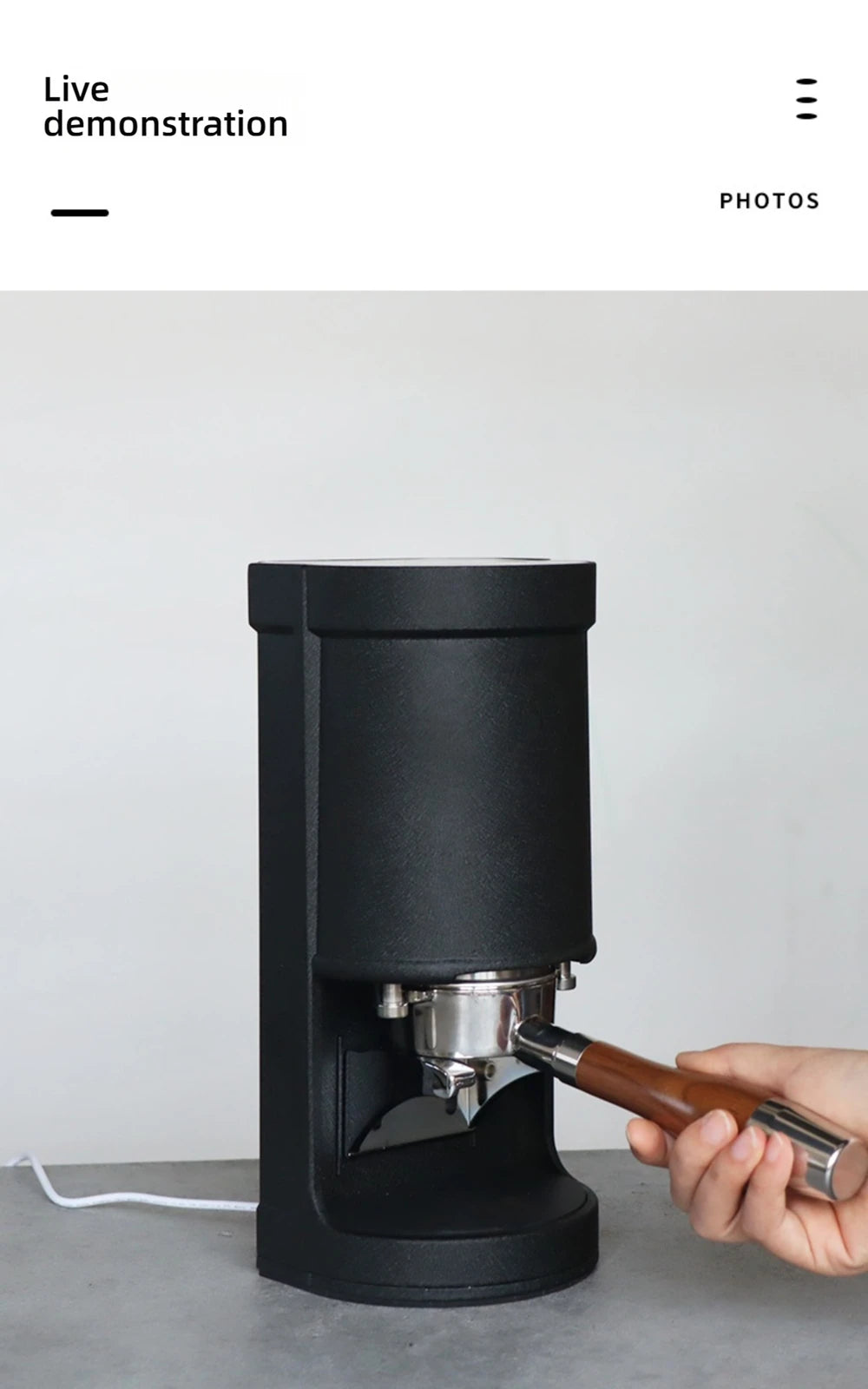 HomeWise TE-2 58mm Automatic Coffee Tamper Machine Touchscreen Electric Espresso Tamper 58.5MM Electric Tamper Adjustable