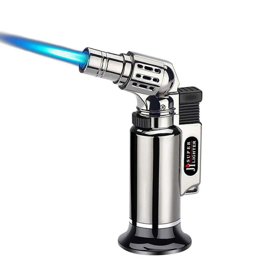 Metal Windproof Turbo Gas Lighters Welding Torch Kitchen Cooking Adjustable Flame Powerful Spray Gun Cigar Lighter For Men Gifts