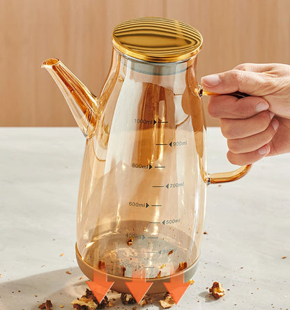 Glass Oil Jugs Household Kitchen Oil Borosilicate Oil Bottle Large-capacity Spice Filling Soy Sauce Bottle Vinegar Canning Jugs