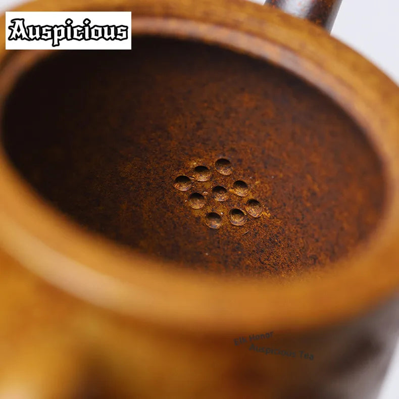 320ml Exquisite Yixing Purple Clay Teapots Handmade Bamboo Section Pot Raw Ore Section Mud Kettle Chinese Zisha Tea Set Gifts
