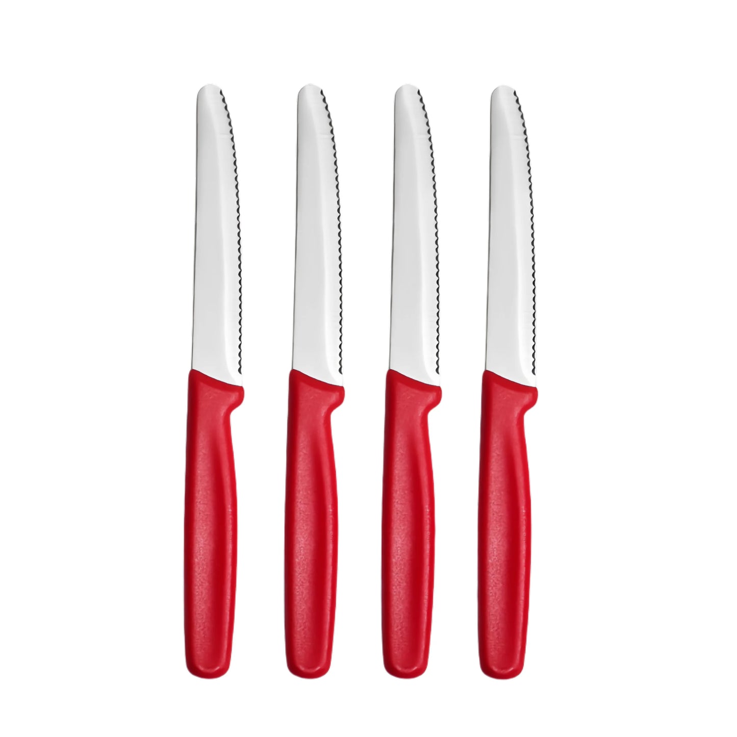 Steak Knives Set of 4/6/8 Stainless Steel Serrated Round Tip Fruit And Vegetable Paring Baking Toast Serrated Bread Knives