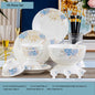 Bone china food utensils marble dinner set luxury dinnerware kitchen bowl plates dinner sets table set ceramic vintage