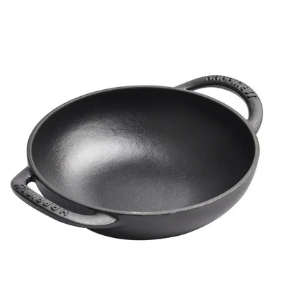 19cm Cast Iron Double Ear Frying Pan Flat Bottom Non-stick Thickened Mini Small Iron Kitchen Cooking Pan without Coating