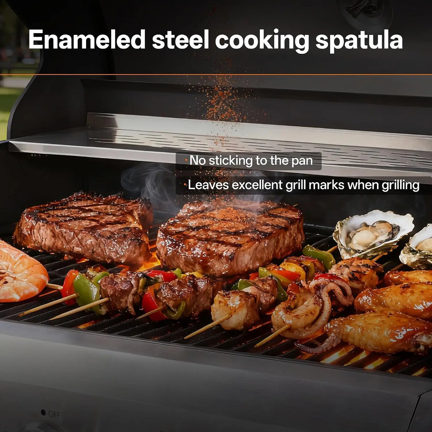 58,500 BTU 5-Burner Propane Gas Grill BBQ with Side Burner, Porcelain Grates, Wheels