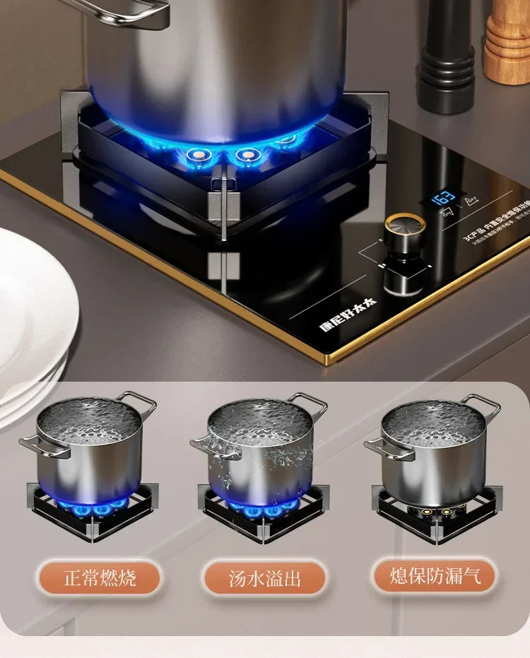 New for home kitchens Large Flame Single Burner Gas Stove for Natural LPG, with Cooktop gas cooker