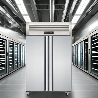 2025 Commercial 4-Door Stainless Steel Refrigerator - Single Temperature Zone, Heavy Duty for Restaurants & Retail Shops