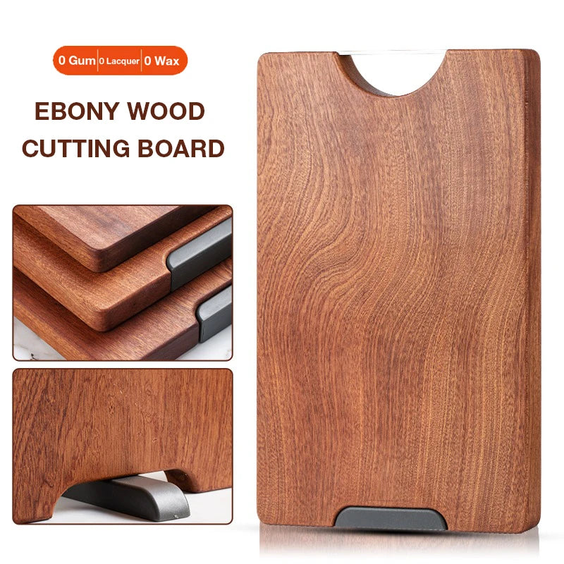 Ebony chopping board solid wood square plate multi-functional double-sided cutting board kitchen whole wood cutting board