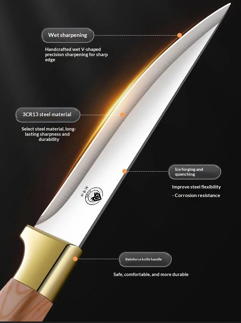 Professional threepiece butcher knife set Kitchen knives for beef pork and lamb with deboning cutting and multipurpose functions