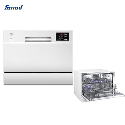 6 Place Settings Dishwashing Mini Portable Countertop Dish Washers Dishwasher Machine