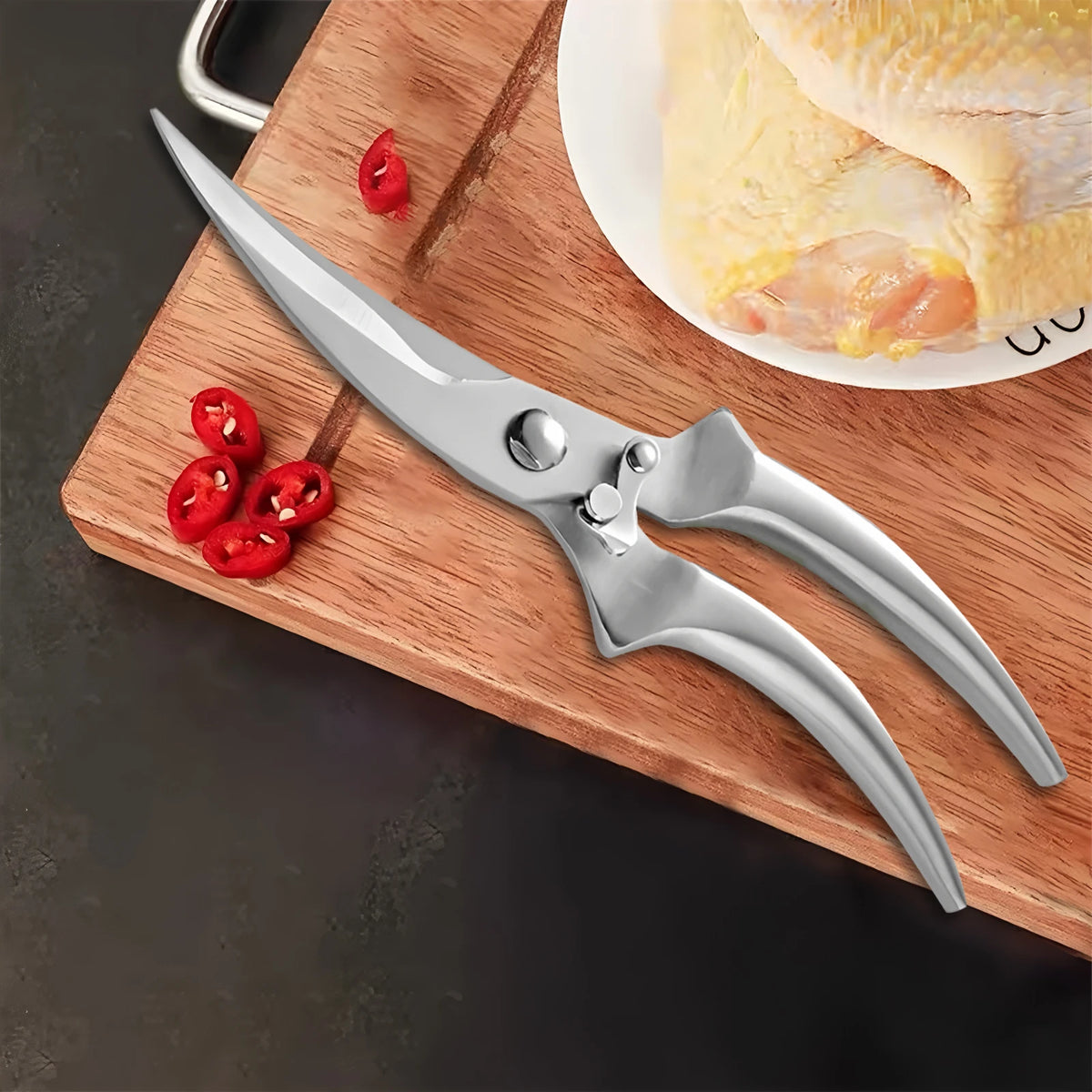 1PC，Chicken Bone Kitchen Scissors Kitchen Duck Fish Cutter Stainless Steel Cooking Scissors Meat Scissors Kitchen Accessories