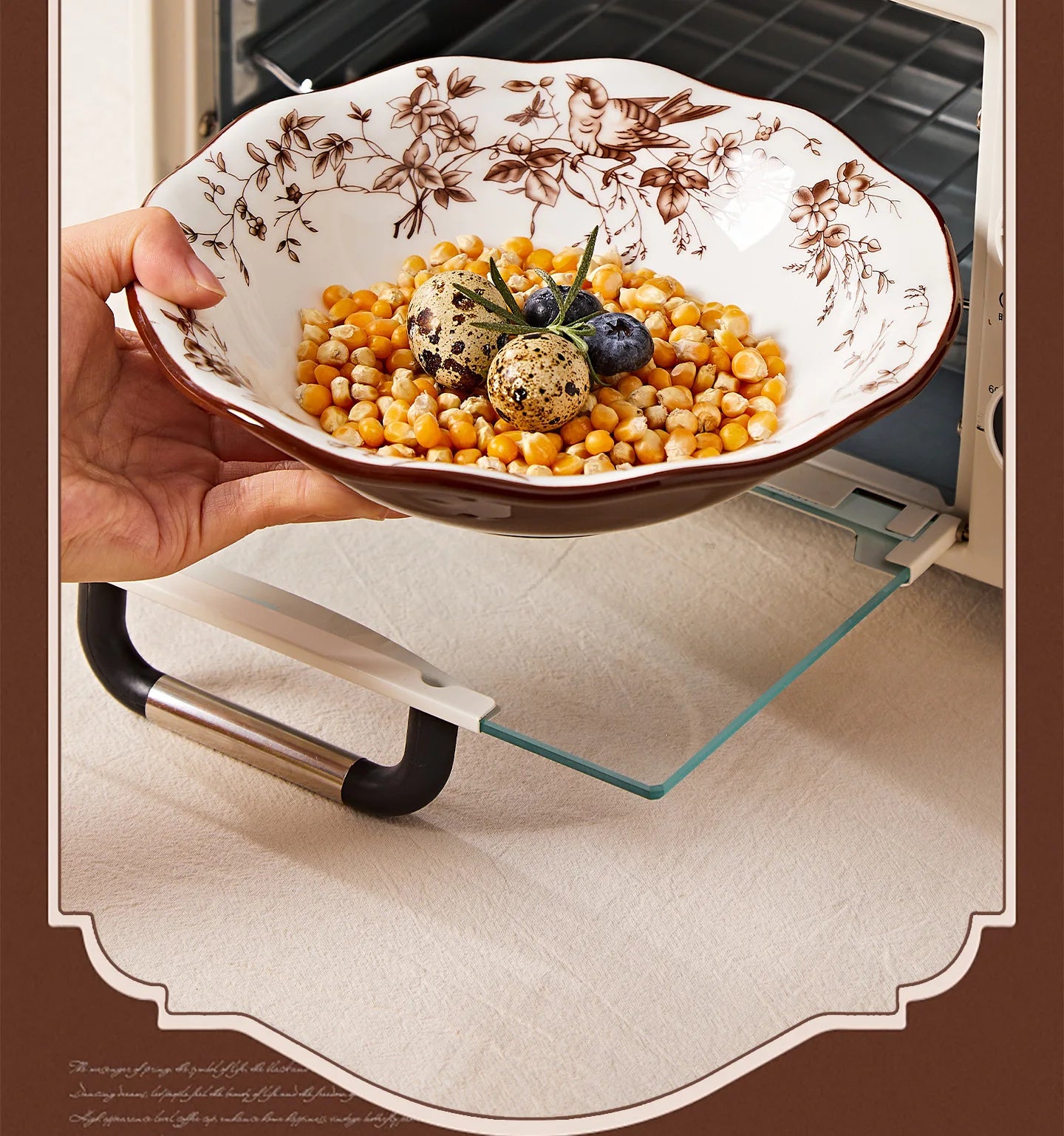 Retro Rose Household Anti-Slip full travel dish set is very luxurious luxury bowl kitchen dinner sets ceramic plates porcelain