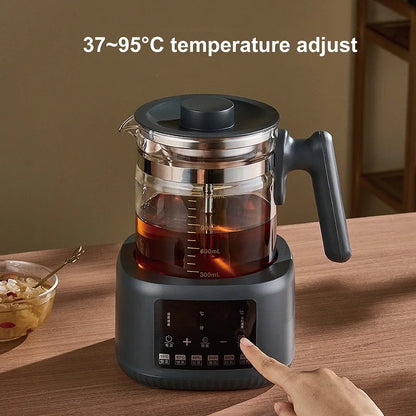 1.3L Electric Kettle With Filter Smart Health Pot Office Temperature Control Glass Flower Teapot Home Tea Maker Auto Thermos