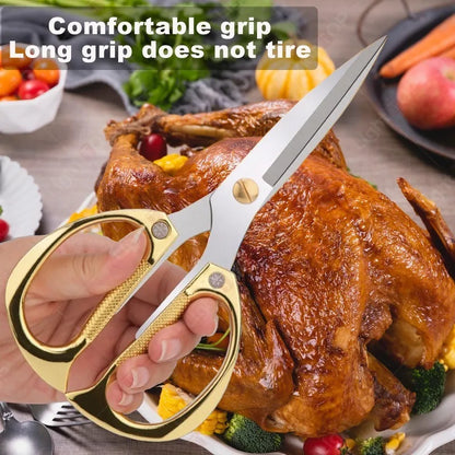 NEW Extended Kitchen Scissors Stainless Steel Chicken Bone Scissors Multi-functional BBQ Meat Cutting Scissor Knife for Kitchen