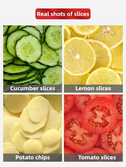 New Commercial Double Spout Vegetable Cutter 4 in 1 Multifunctional Dicing Shredding Slicing Cutting Strips Vegetables