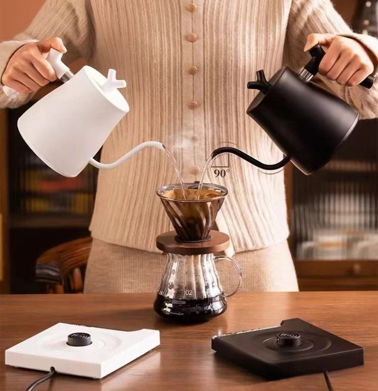 1L Gooseneck Electric Kettle, Auto-Thermostatic Pour-Over Coffee&Tea Water Heater & 7-Temp Control (45-100°C) for Home/Hotel Use